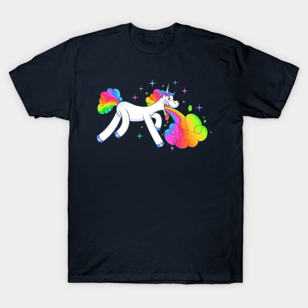 Unicorn Having Rainbow From Mouth T-Shirt by saigon199x